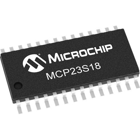 Microchip I/O Expander SPI QFN 18, MCP23S18T-E/MJ