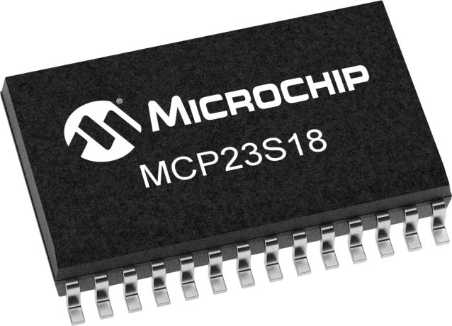 Microchip 16-Channel I/O Expander I2C SOIC 28, MCP23S18T-E/SO