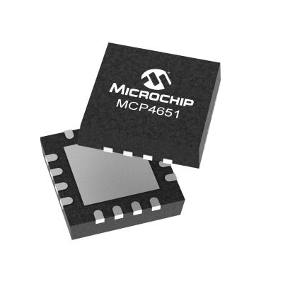 Microchip MCP4651T-103E/ML Digital Potentiometer 257-Position 10 kΩ Linear 2-Channel 16-Pin QFN-16