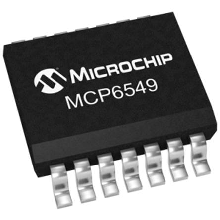 Microchip 4-Channel Comparator Open Drain O/P, 4 μs 5.5 V 3 V 14-Pin SOIC
