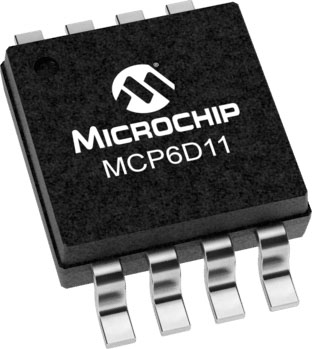 MCP6D11-E/MS Microchip 1-Channel Differential Amplifier 90 MHz 8-Pin MSOP