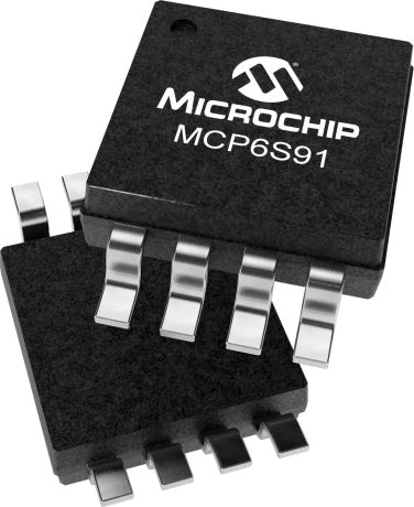 MCP6S91-E/MS Microchip Programmable Gain Amplifier 1-Channel 90 dB, 8-Pin MSOP