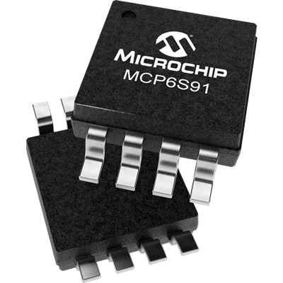 MCP6S91T-E/MSVAO Microchip Programmable Gain Amplifier 90 dB, 8-Pin MSOP