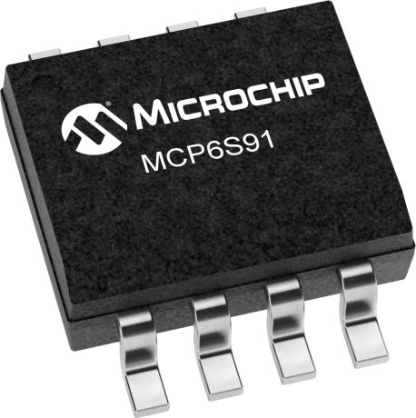 MCP6S91T-E/SN Microchip Programmable Gain Amplifier 1-Channel, 8-Pin SOIC