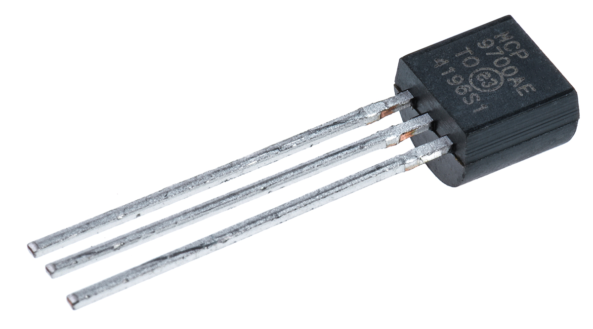 Microchip MCP9700A Series, Voltage Output Voltage Temperature Sensor, Through Hole Mount, Analogue, ±1°C, 3-Pin TO-92