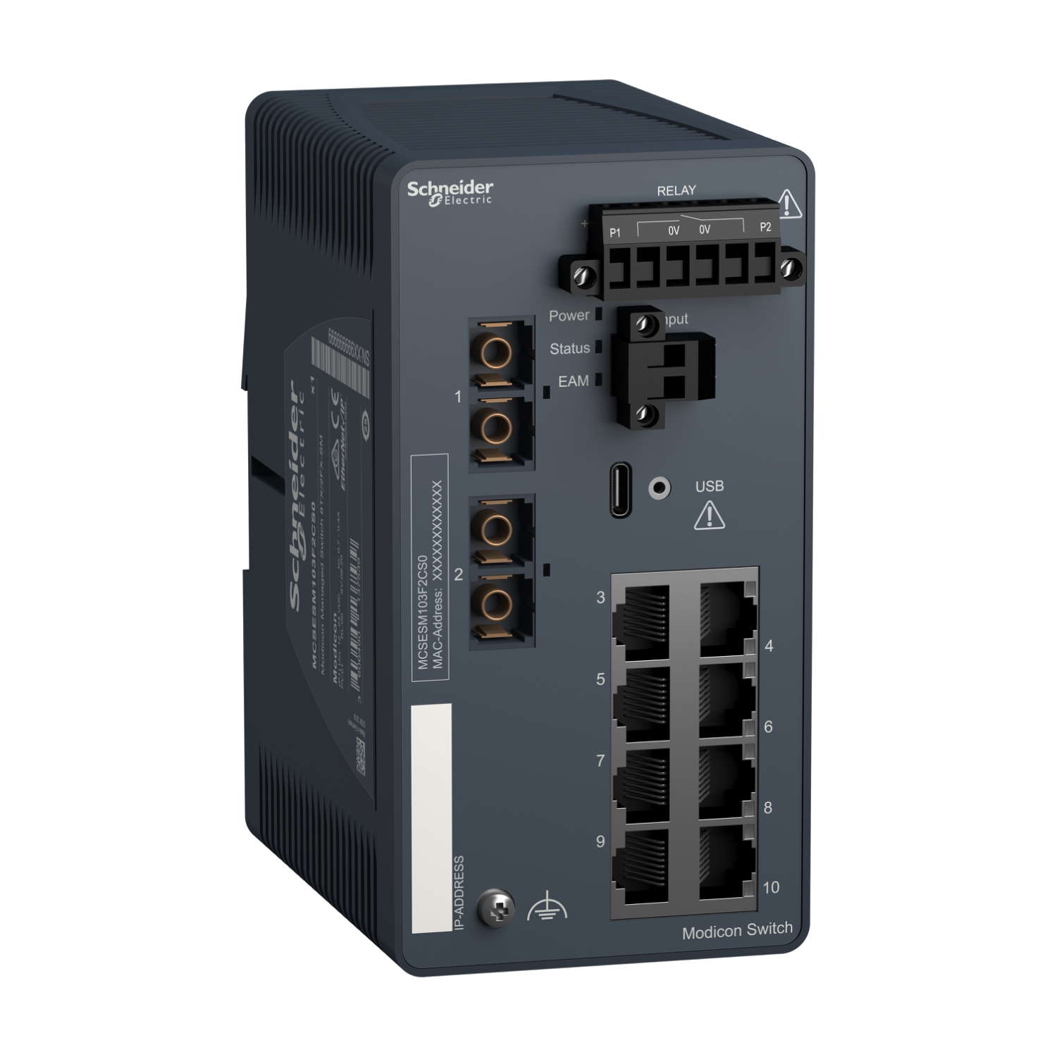 Schneider Electric MCSESM103F2CS0 Managed 10 Port Network Switch