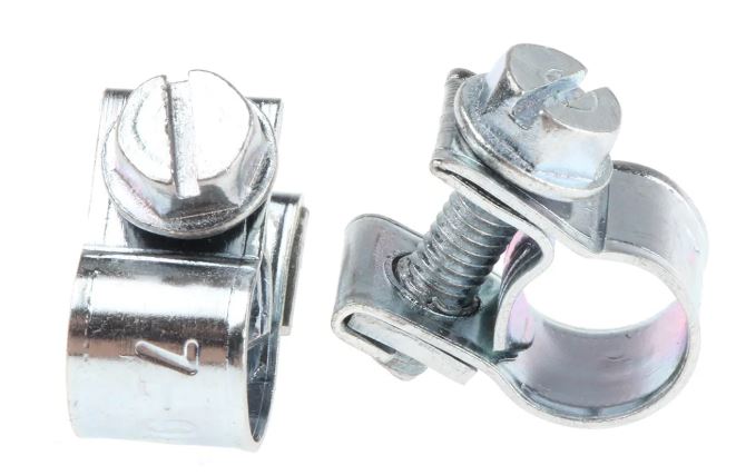 JCS Mild Steel Bolt Head Hose Clip 17 mm ID