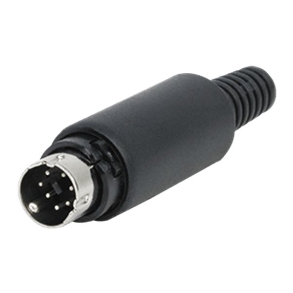 Same Sky, MD 6 Pole DIN Connector, 1A, 250V, Cable Male