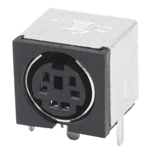 Same Sky, MD-SM 6 Pole DIN Connector, 2A, Through Hole Female