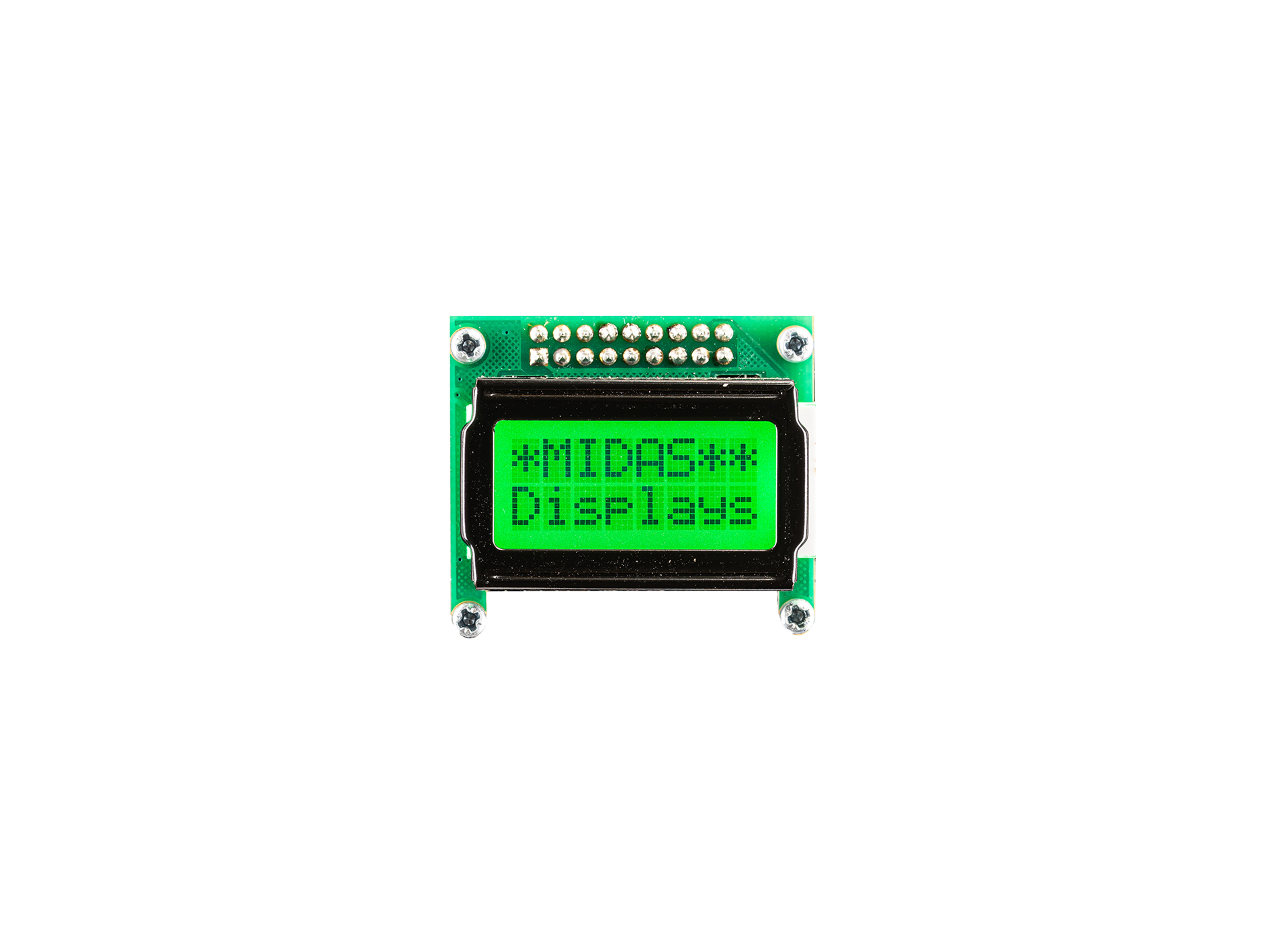 Midas MD20805B6W-FPTLRGB MD20805B6W-FPTLRGB LCD LED LCD Monochrome Display Black, RGB, 2 x 8