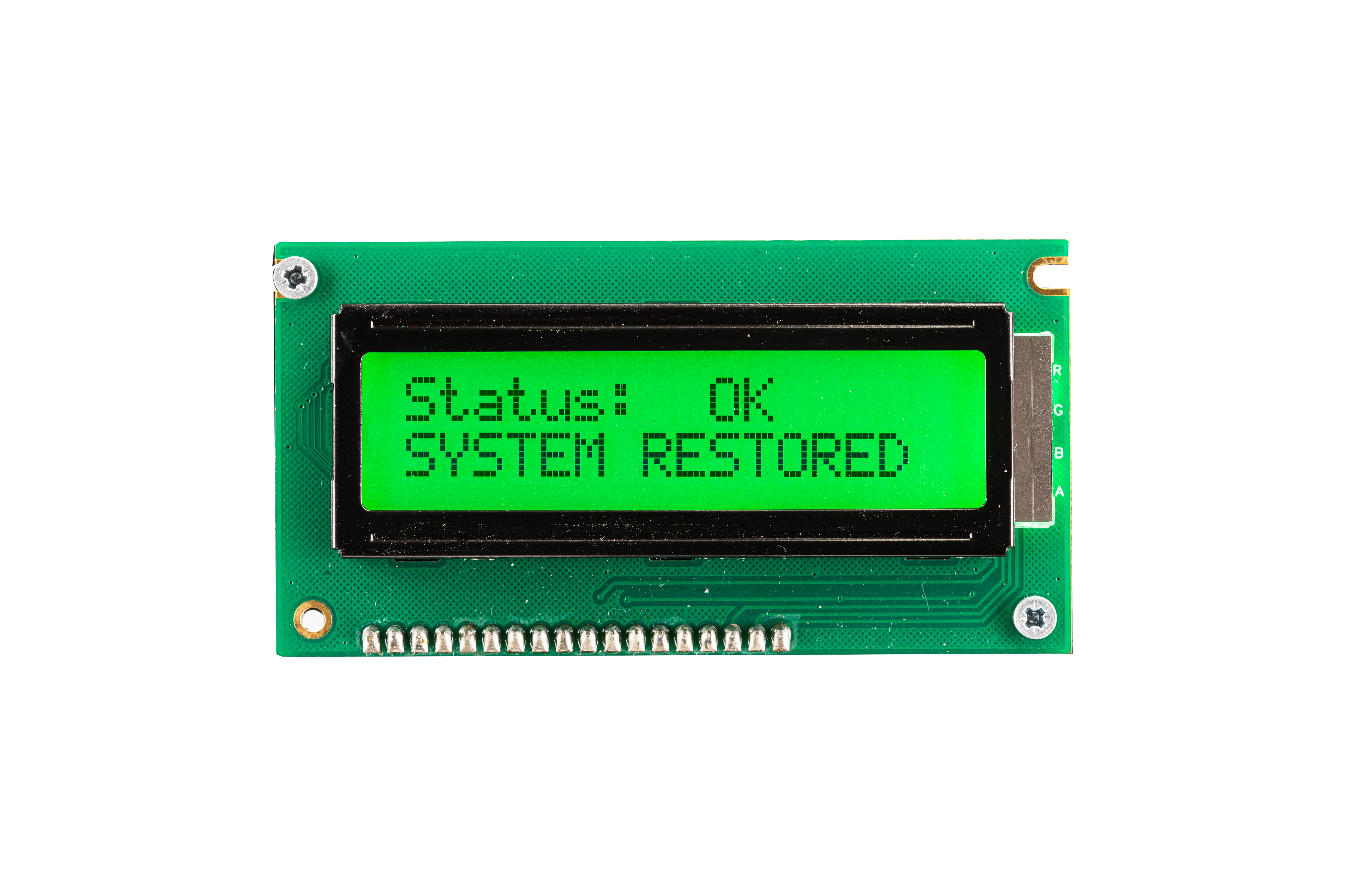 Midas MD21605A6W-FPTLRGB LCD LED LCD Monochrome Display Black, 2 x 16
