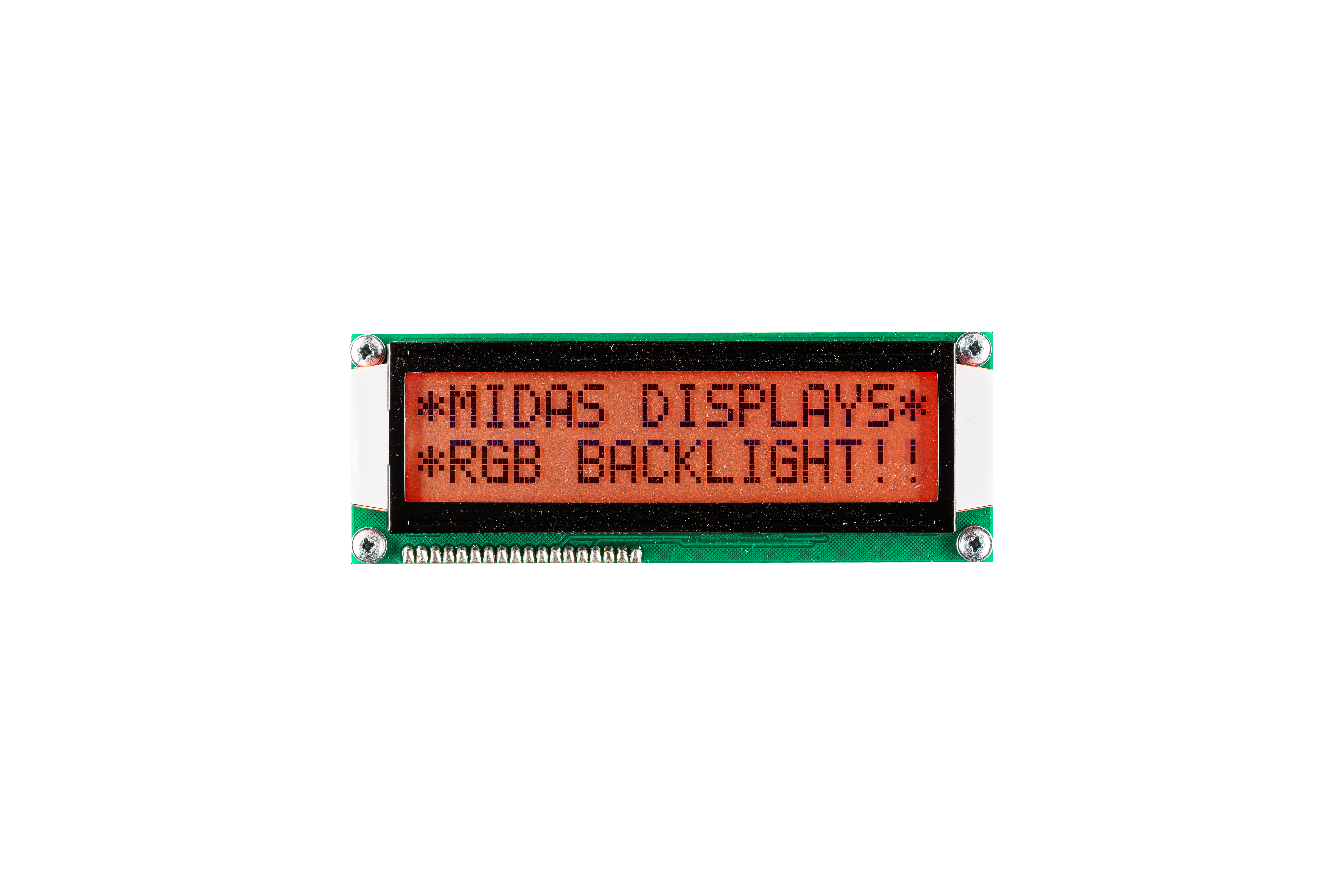 Midas MD21609A6W-FPTLRGB LCD LED LCD Monochrome Display Black, 2 x 16