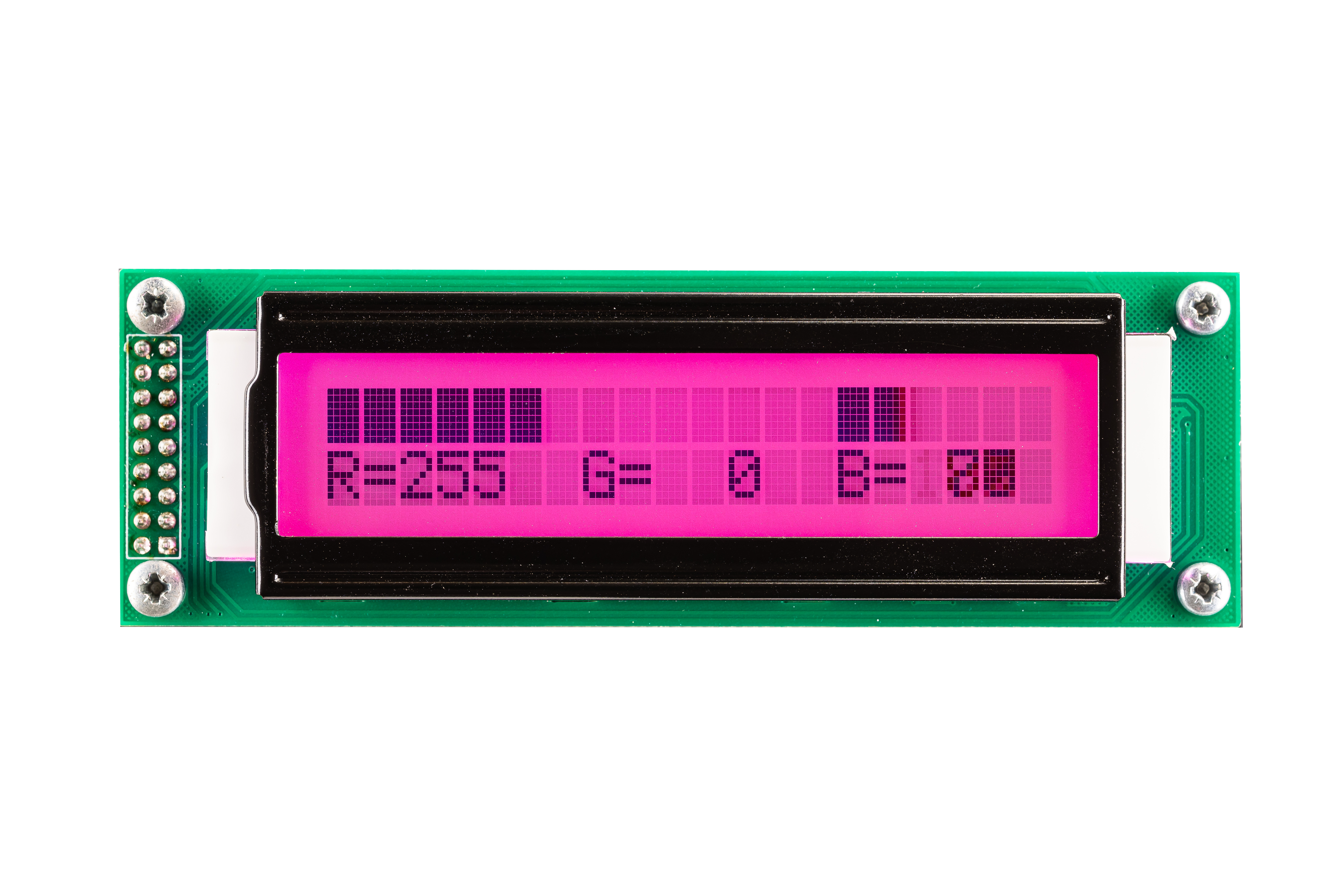 Midas MD22005A6W-FPTLRGB MD22005A6W-FPTLRGB LCD LED LCD Monochrome Display RGB, Black, 2 x 20