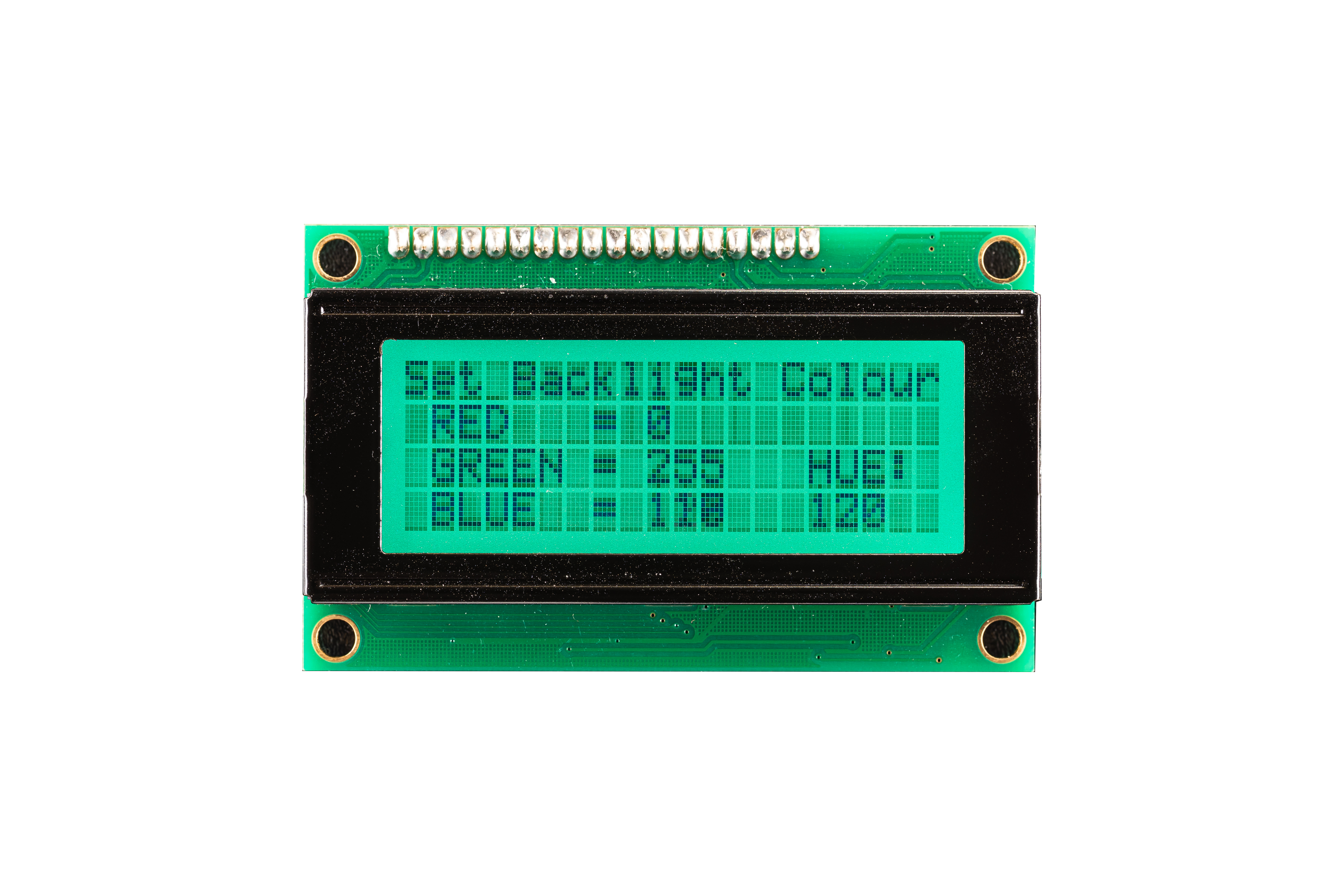 Midas MD42004A6W-FPTLRGB LCD LED LCD Monochrome Display RGB, Black, 4 x 20