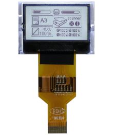 Midas MDCOG128064A6W-FPTLW LCD LED LCD Monochrome Display, White on Black, White