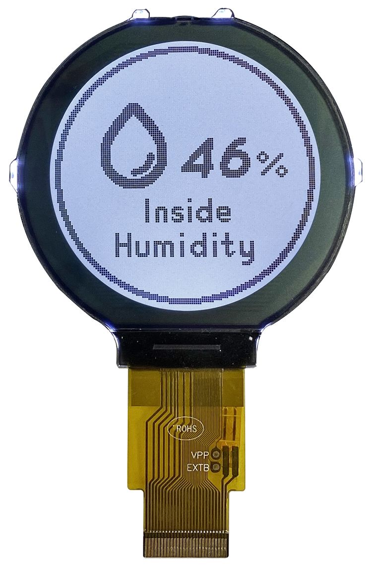 Midas MDCOG128128B6W-FPTLW LCD LED LCD Monochrome Display, White on Black, White