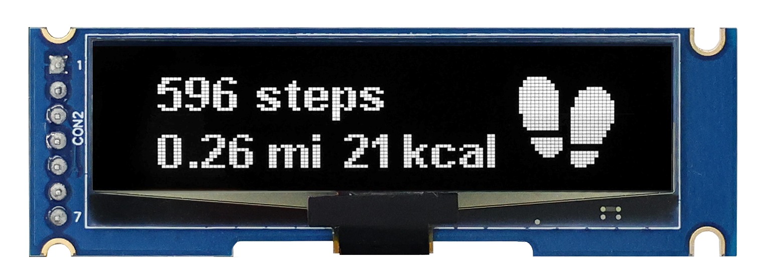 Midas 2 in Passive matrix White OLED Display 128 x 32 pixel COB SPI