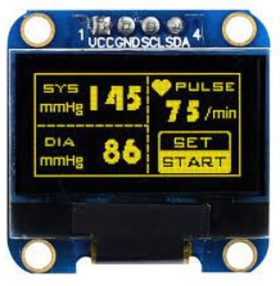 Midas 0.96 in Passive matrix Yellow OLED Display 128 x 64 pixel COB I2C