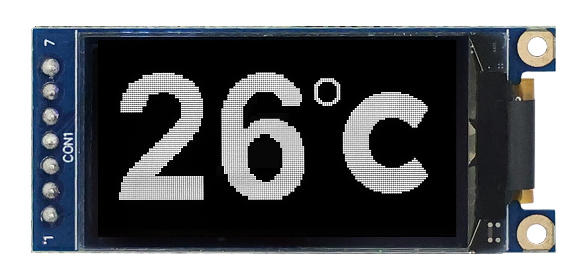 Midas 1.54 in Passive matrix White OLED Display 160 x 80 pixel COB SPI