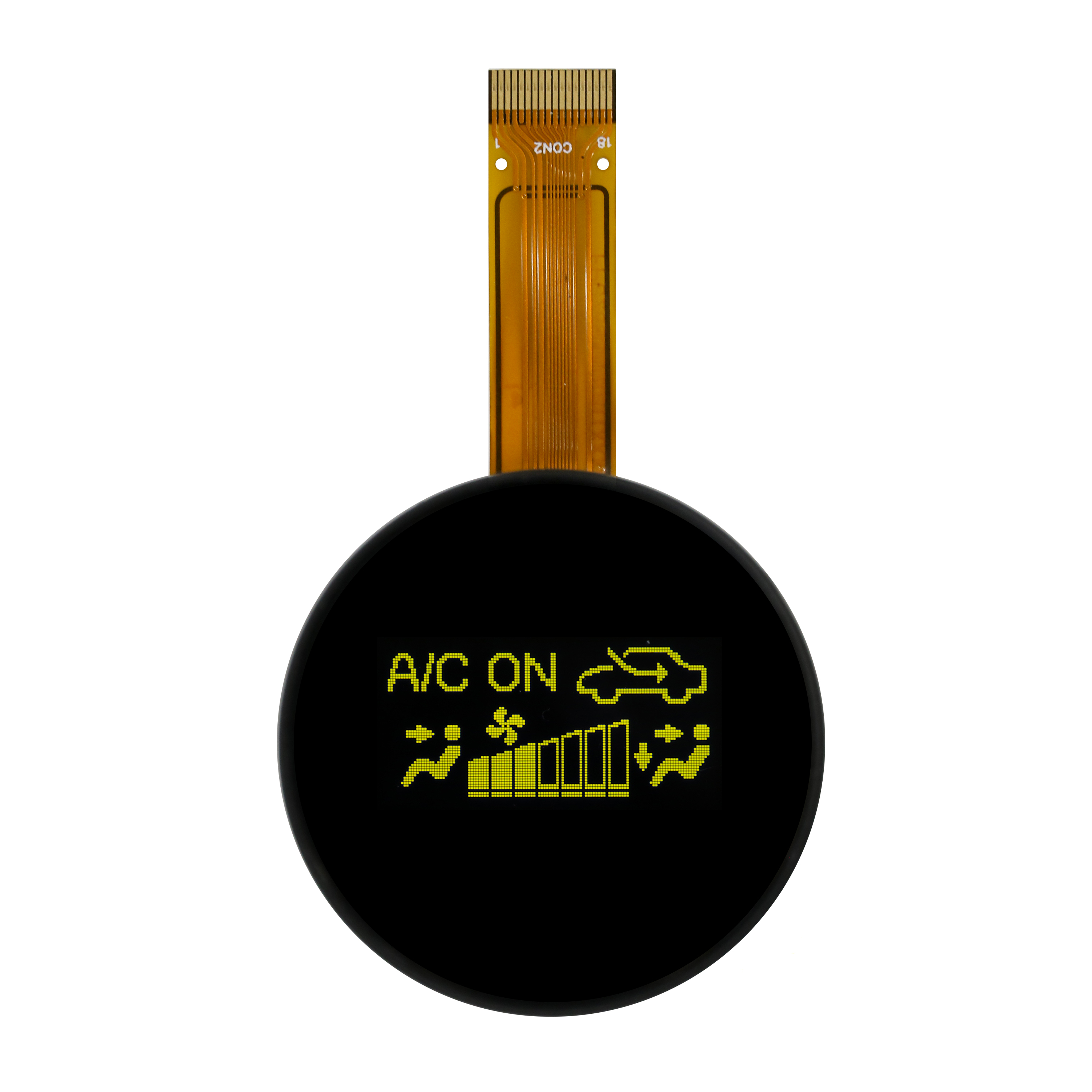 mdod128064a1d-ym Midas 0.96 in Passive matrix Yellow OLED Display 128 x 64 pixel Dial I2C/SPI
