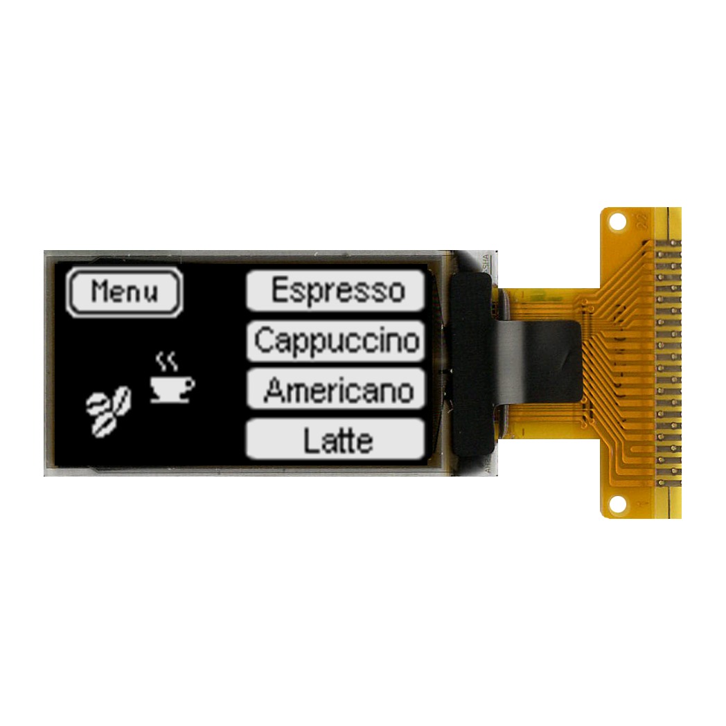 Midas 0.96 in Passive matrix White OLED Display 64 x 128 pixel COG I2C, SPI