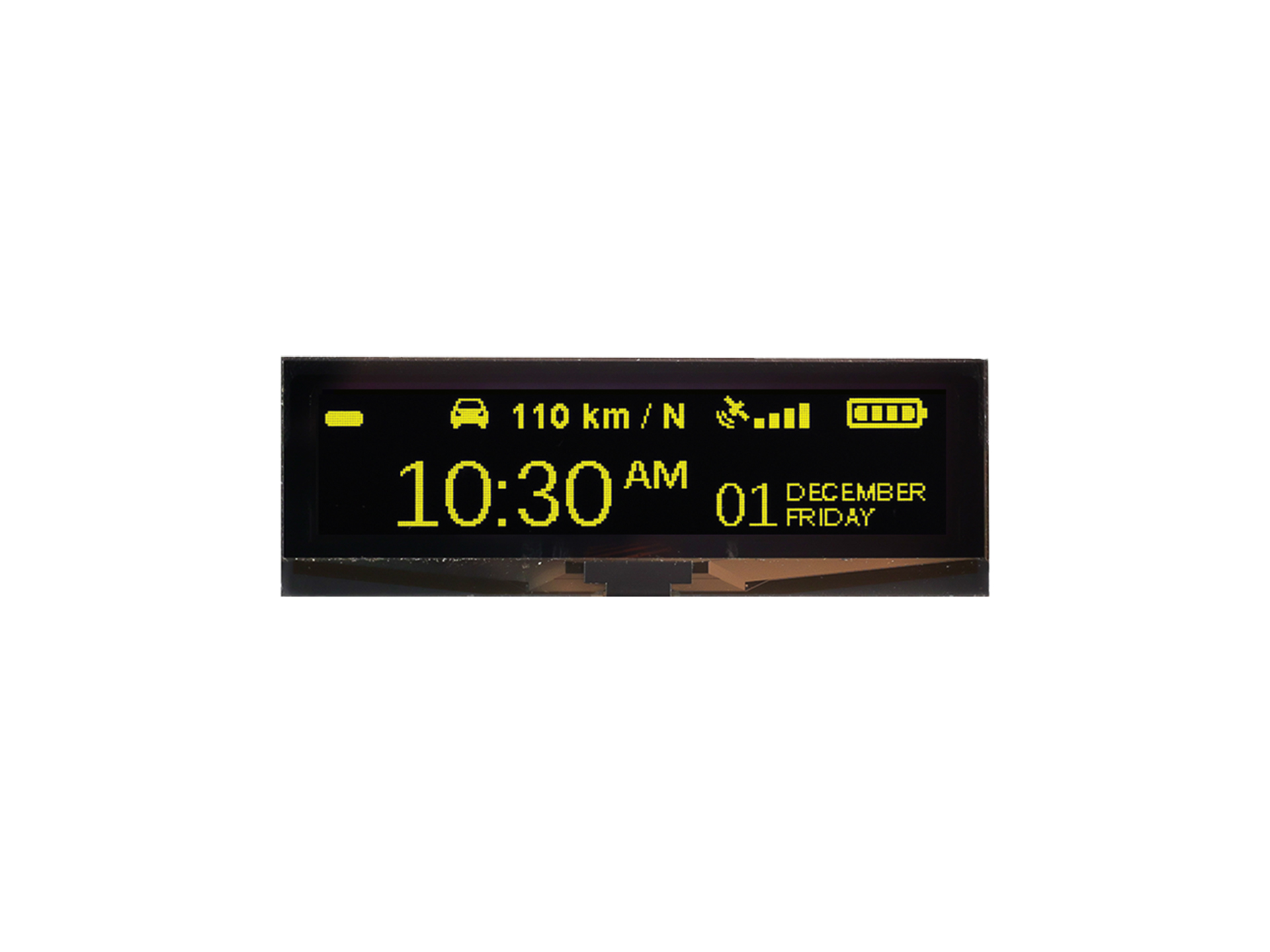 Midas 3.55 in Passive matrix Yellow OLED Display 96 x 32 pixel COG Parallel, SPI