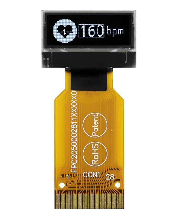 Midas 0.68 in Passive matrix White OLED Display 96 x 32 pixel COT I2C, Parallel, SPI