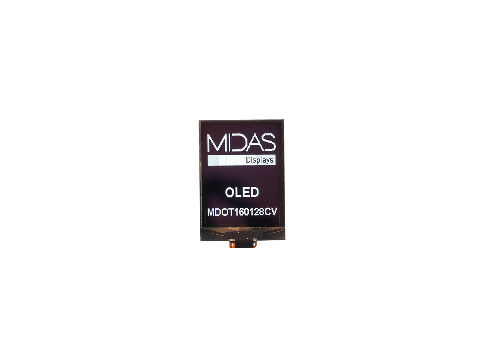 Midas 1.92 in Passive matrix White OLED Display 96 x 32 pixel COT I2C, Parallel, SPI