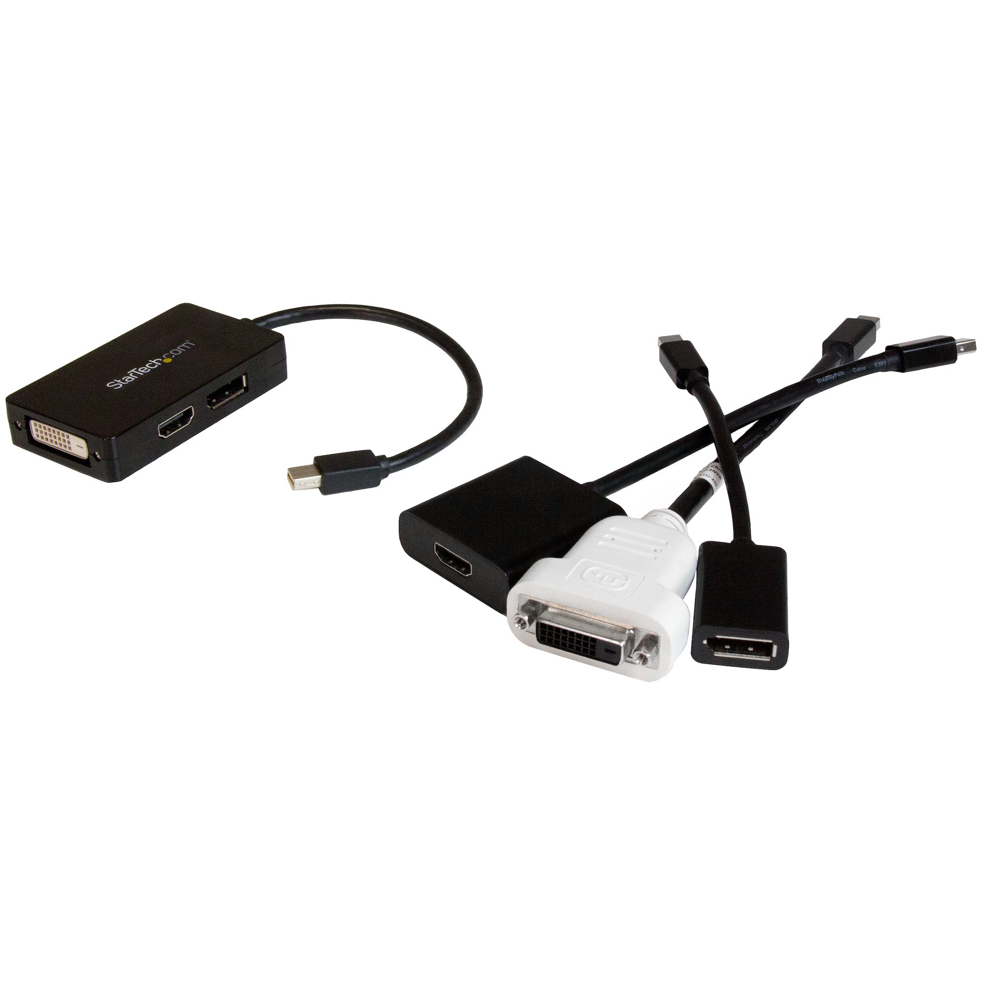 mdp2dpdvhd StarTech.com  3 port Mini DisplayPort to DisplayPort  Adapter 150 mm Length 1920 x 1200 (DVI/HDMI), 2560 x 1600