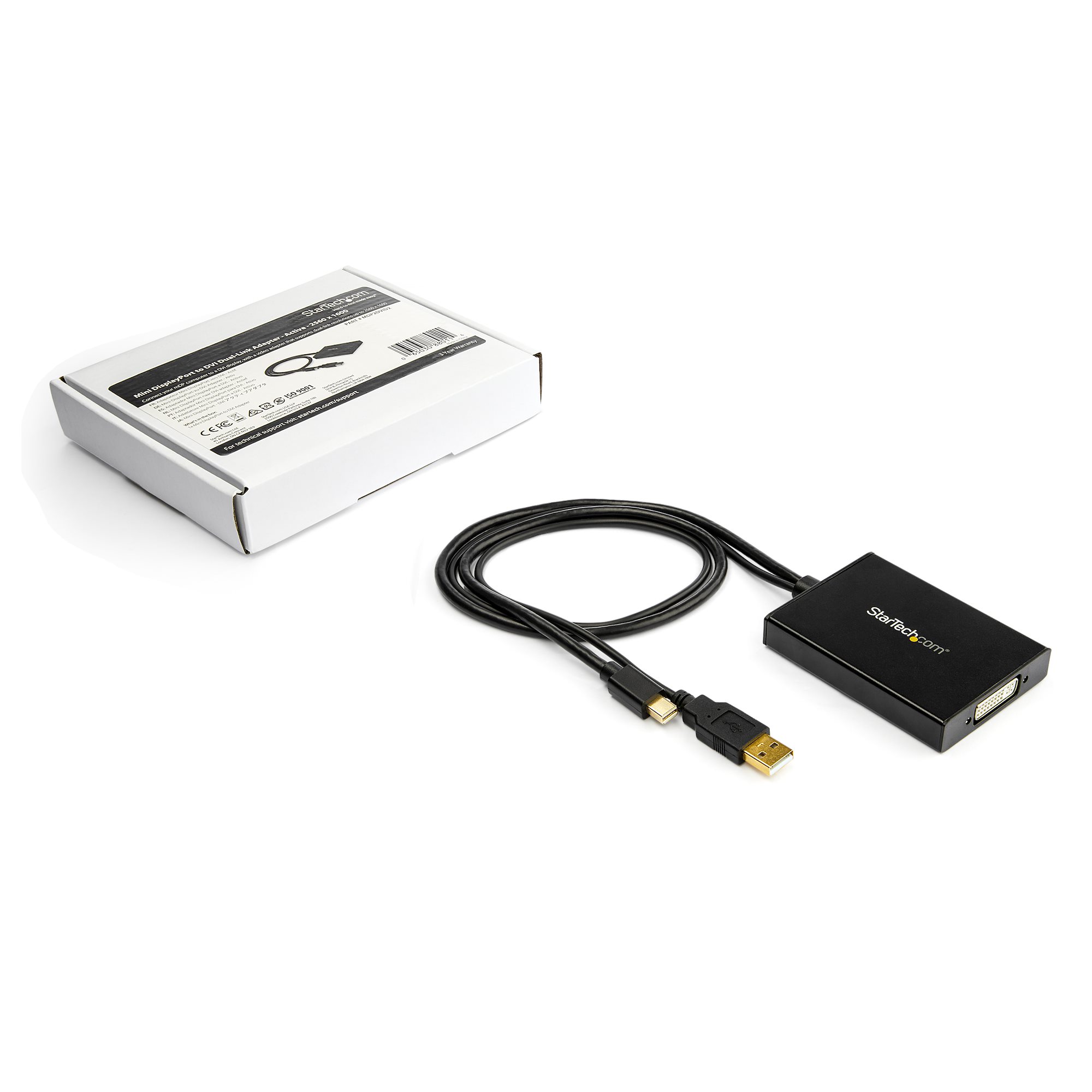 mdp2dvid2 StarTech.com  2 port Mini DisplayPort to DVI  Adapter 358 mm Length 2560 x 1600 pixel Maximum Resolution
