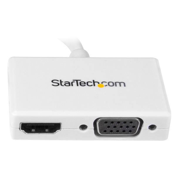 mdp2hdvgaw StarTech.com  2 port Mini DisplayPort to VGA, HDMI  Adapter 150 mm Length 1920 x 1200 pixel Maximum Resolution