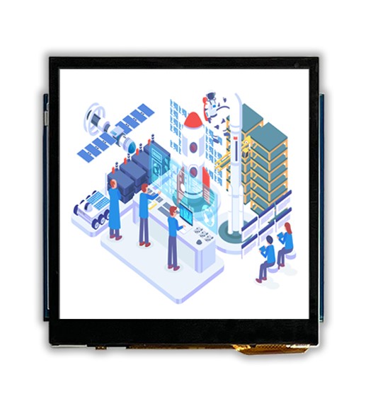 Midas MDT0340AC-USBC LCD Colour Display Touch Screen, 3.4 in, 480 x 480 pixel