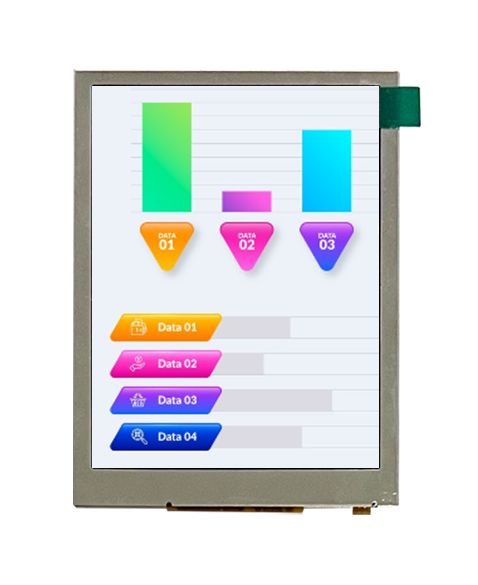 Midas MDT0350A-USBC TFT LCD Display, 3.5 in, 480 x 640 pixel