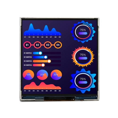 Midas MDT0400A-USBC TFT LCD Display Touch Screen, 4 in, 720 x 720 pixel