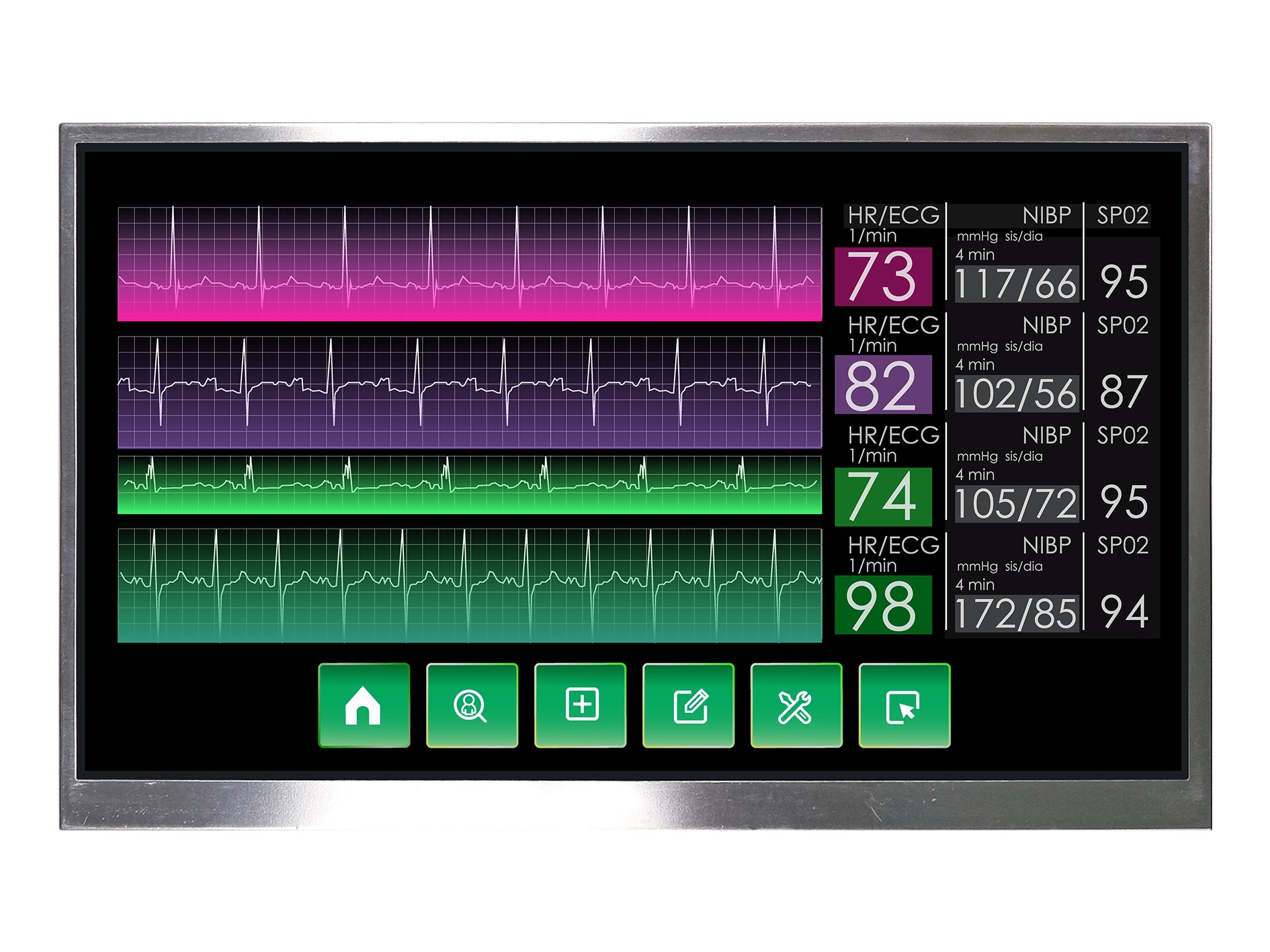 Midas MDT1010D1IH-MIPI LCD Colour Display, 10.1 in, 1024 x 600 pixel