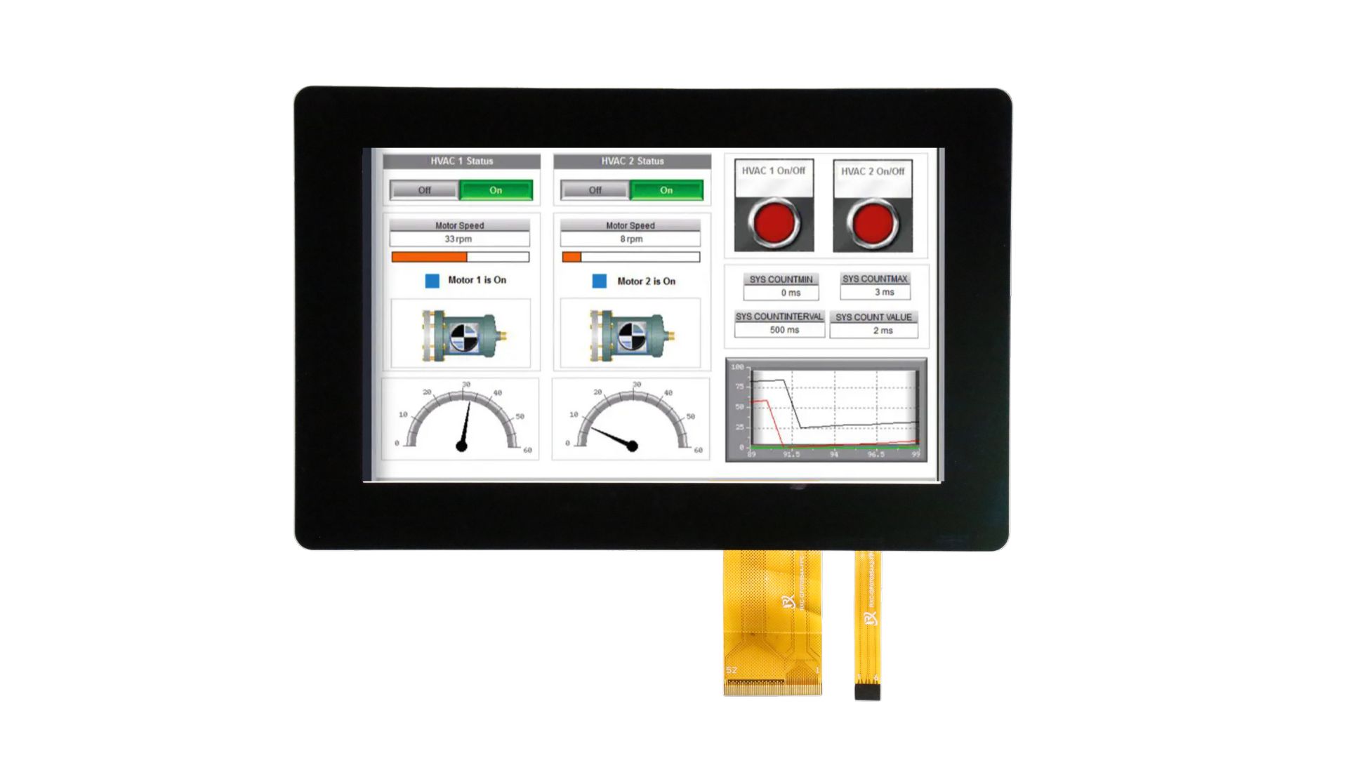 Midas MDT7000C-UT LCD Colour Display Touch Screen, 7 in, 1280 x 720 pixel