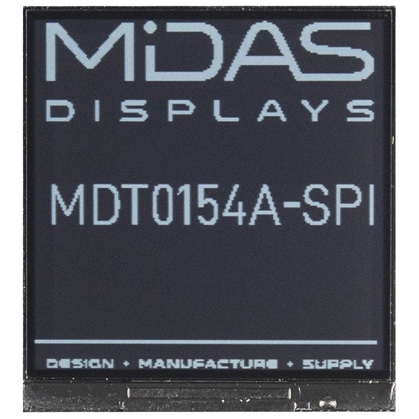Midas MDTR0154A-SPI LCD Module, 1.54 in, 200 x 200 pixel