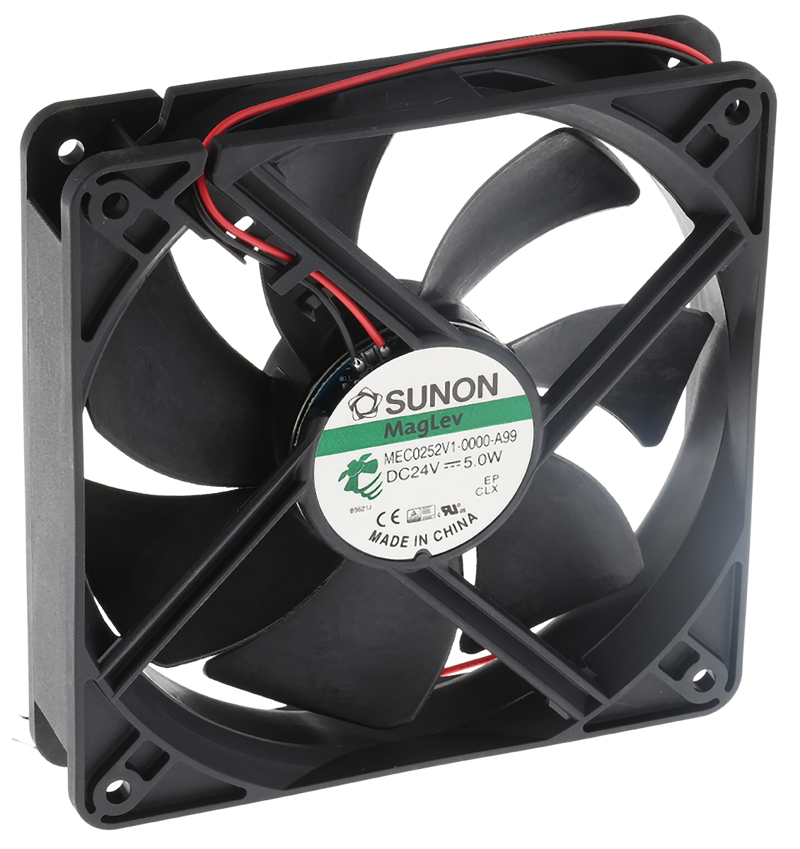 Sunon ME Series Axial Fan, 24V dc, 184 m³/h, 5 W, 207 mA Max 120 mm 25mm 120 mm
