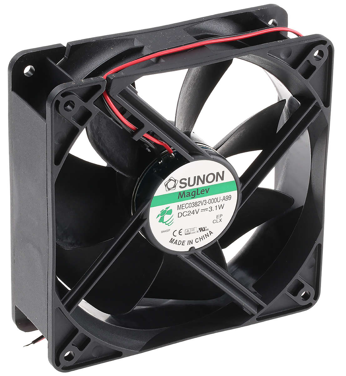 Sunon ME Series Axial Fan, 24V dc, 158 m³/h, 3.1 W, 130 mA Max 120 mm 38mm 120 mm