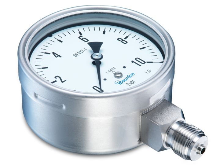 Bourdon G 1/2 1/2 in NPT Pressure Gauge, 100 mm, 1.5 bar