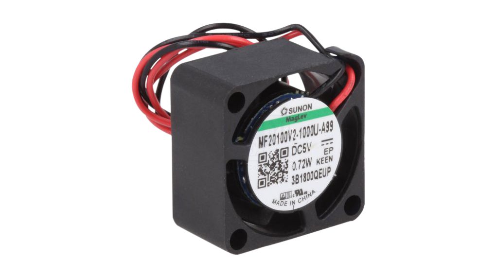 Sunon MF Series Axial Fan, 5V dc, 1.5 cfm, 400 mW, 80 mA Max 20 mm 20mm 10 mm