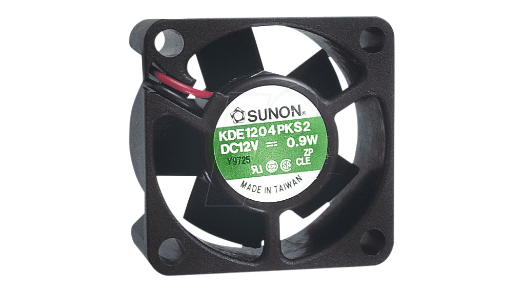 Sunon MF Series Axial Fan, 12V dc, 3 cfm, 0.42 W, 35 mA Max 25 mm 25mm 10 mm