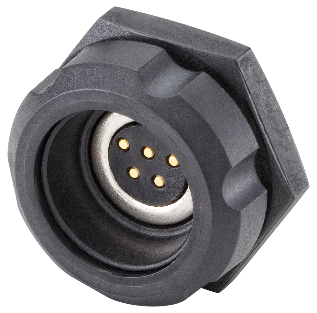 Rosenberger, RoDI Rosenberger Diagnostic Interface,  Straight Panel Mount 5  way Magnetic Connector, Brass  Contact