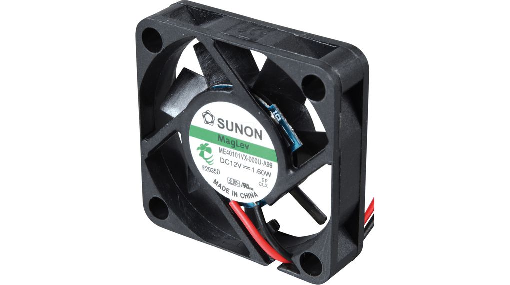Sunon MF Series Axial Fan, 12V dc, 16.8 m³/h, 101 mA Max 40 mm 40mm 10 mm