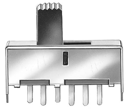 KNITTER-SWITCH Panel Slide Switch DPST On-On-On 350mA Brass