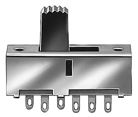 KNITTER-SWITCH PCB Slide Switch DPST On-On-On 300mA Brass
