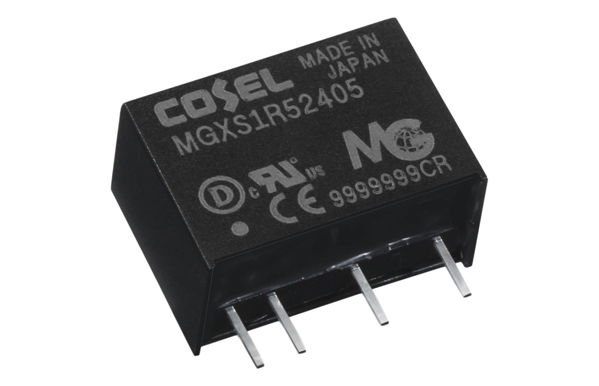 Cosel MGXS1R5 DC/DC Converter, 5V dc/ 300 mA, 24V dc Input, 6V Input 1.5 W, Through Hole, 85 °C Max Temp -40 °C Min