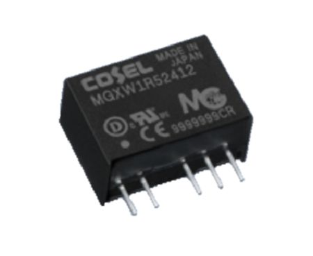 Cosel MGXW1R5 DC/DC Converter, 30V/ 0.05 A, 60V dc Input, 6V Input 1.5 W, Through Hole, 85 °C Max Temp 85 °C Min Temp
