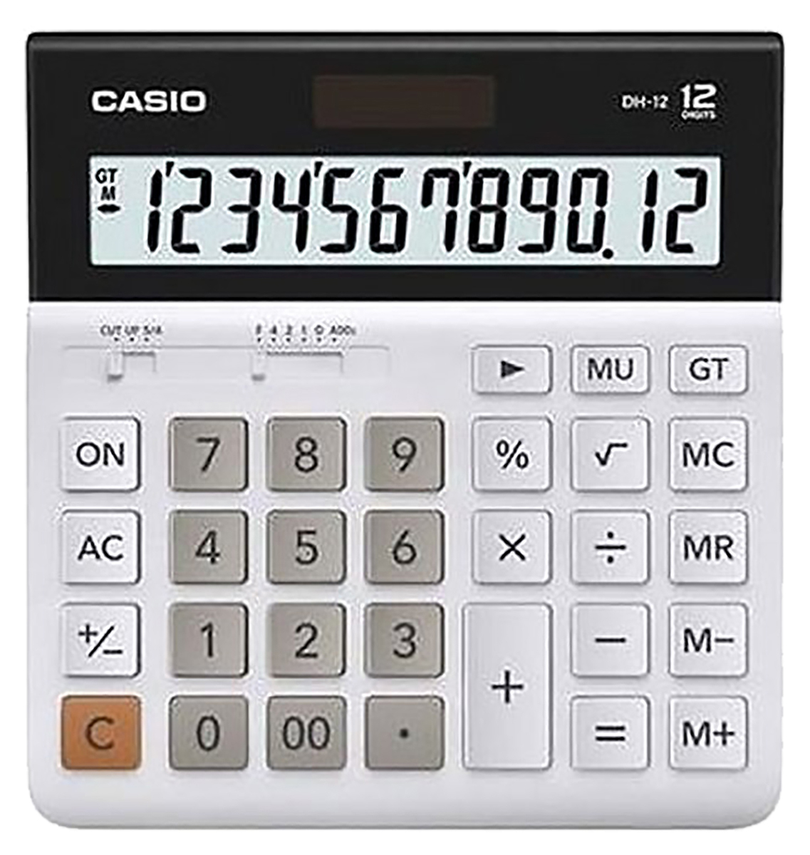 Casio MH-12 Solar Power Supply, Battery Powered Desktop Calculator