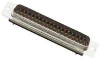 MH Connectors MH105 37 Way Straight 2.77 mm Pitch Cable D-Sub Connector Male/Female